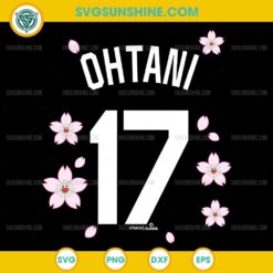 Shohei Ohtani 17 Cherry Blossom SVG digital file