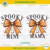 Spooky Mama and Mini PNG – Halloween Coquette Bow Clipart