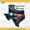 Texas storm scene PNG with flag, floodwaters, and sunset