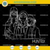 Trendy Huntrix SVG – KPop Demon Hunters Girl Group in Line Art