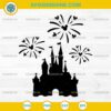Castle Fireworks SVG with mouse head fireworks