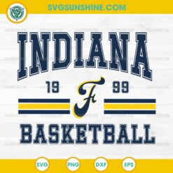 Indiana Fever Basketball SVG PNG DXF EPS with retro 1999 design for Cricut
