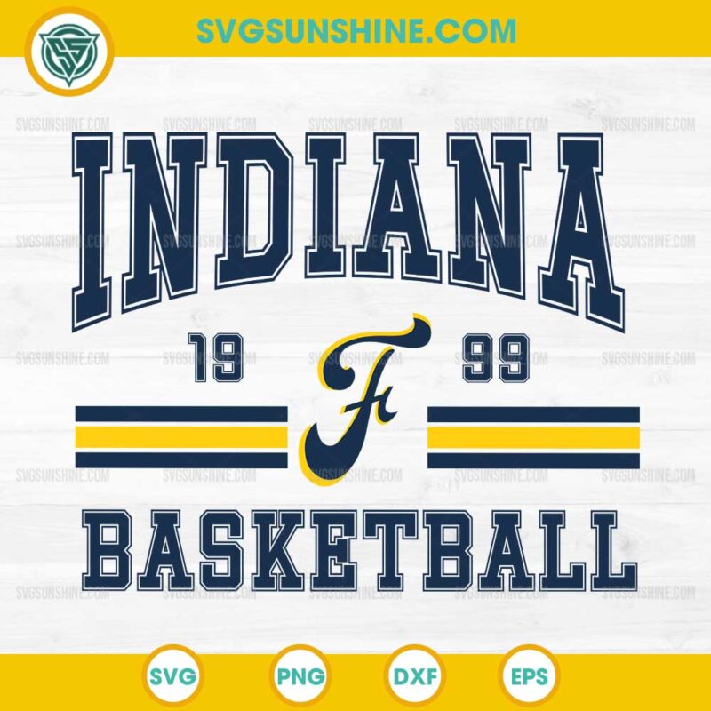 Indiana Fever Basketball SVG PNG DXF EPS with retro 1999 design for Cricut