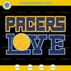 Indiana Pacers LOVE SVG with basketball design for Cricut and Silhouette