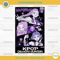 Anime Huntrix PNG – Neon KPop Demon Hunters Clipart