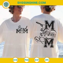 Band Mom SVG with Heart and Music Notes