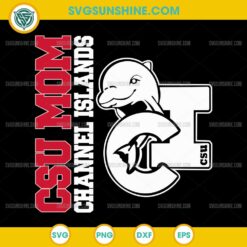 CSU Mom SVG Channel Islands Dolphin Logo PNG DXF EPS