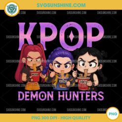 Chibi Huntrix Noodle PNG – Mira, Rumi & Zoey from KPop Demon Hunters Digital Art Download
