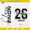 Class of 2026 SVG Bundle Front and Back Shirt Design