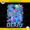 Colorful Derpy the Tiger PNG – Blue Tiger Trio from KPop Demon Hunters – 300 DPI Transparent Background