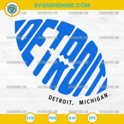 Detroit Lions Football SVG Michigan Skyline PNG DXF EPS