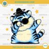 Fluffy Blue Tiger Cat PNG – Cute Dabbing Character Digital Art