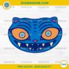 Funny Derpy Tiger Face PNG – Cartoon Tiger Head Clipart – 300 DPI Transparent Background