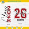Graduation Shirt SVG 2026 Front and Back Red Design