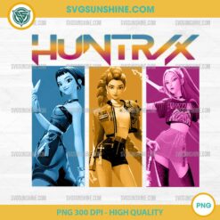 Huntrix KPop Anime PNG featuring Rumi, Mira, and Zoey