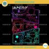 Huntrix Neon Line Art PNG Rumi Mira Zoey Digital Download – KPop Demon Hunters Artwork