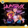 Huntrix Pop Art PNG Zoey Mira Rumi KPop Demon Hunters Anime Clipart