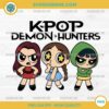 Huntrix Powerpuff Style PNG – KPop Demon Hunters Chibi Trio Digital Art Download