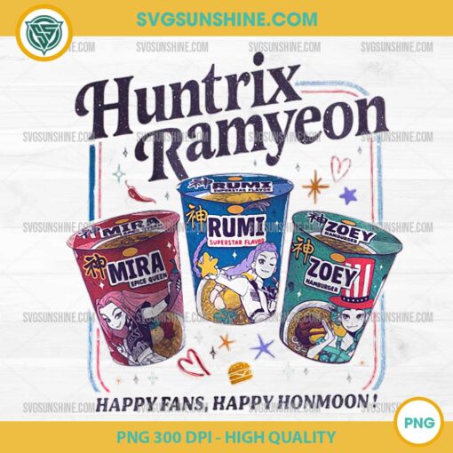 Huntrix Ramyeon PNG KPop Demon Hunters Instant Noodles Digital Artwork