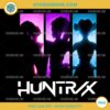 Huntrix Silhouette PNG KPop Demon Hunters Neon Glow Digital Download