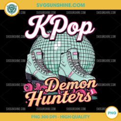 KPop Demon Hunters Skate Party PNG – Retro Roller Disco Artwork