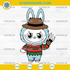 Labubu Freddy Krueger SVG – Horror Halloween Character Design for Cricut Crafts