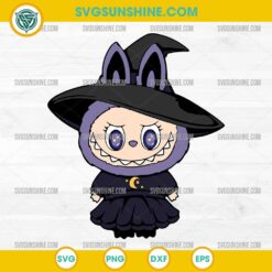 Labubu Witch Halloween SVG &ndash; Cute Witch Hat Costume Design for Cricut Projects