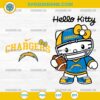 Los Angeles Chargers Hello Kitty SVG Front & Back Football Girl PNG DXF EPS