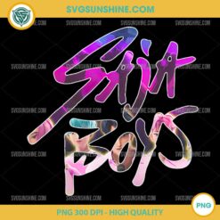 Neon Glow Saja Boys PNG Vibrant KPOP Anime Clipart