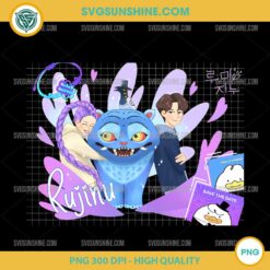 Rujinu PNG – Rumi and Jinu with Derpy Tiger KPop Demon Hunters Digital Art Download