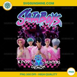 Saja Boys Demon Hunters PNG – K-Pop Group Digital Art Design