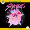 Saja Boys Digital PNG – Colorful K-Pop Group Illustration