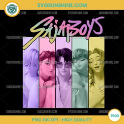 Saja Boys Vintage PNG – KPop Demon Hunters Color Block Digital Download