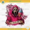 Scream Ice Cream PNG Funny Ghostface Pink Horror Quote 300 DPI