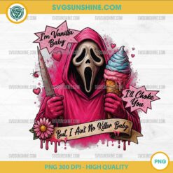 Scream Ice Cream PNG &ndash; Funny Ghostface Pink Horror Quote Digital Download