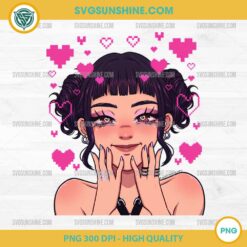 Zoey Love Hearts PNG – KPop Demon Hunters Digital Art Download