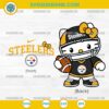 Download Steelers Hello Kitty SVG PNG DXF EPS Bundle – 2 designs (front & back). Cute Pittsburgh football girl clipart for Cricut & Silhouette. Perfect for T-shirts, mugs, stickers & DIY crafts.