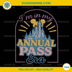 Annual Pass Era PNG Disney Castle Design for Cricut