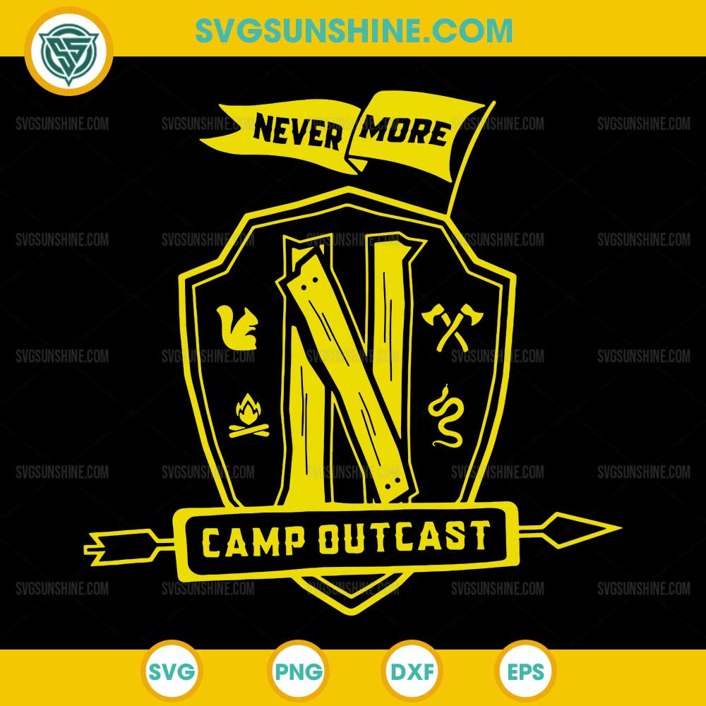 Barry Dort Nevermore Camp Outcast SVG – Wednesday Addams Season 2 Cricut Design