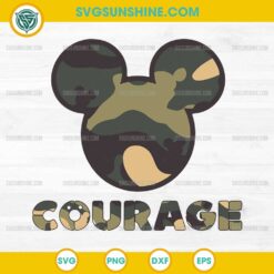 Camouflage Mickey Courage SVG PNG DXF EPS – Military Camo Mouse Inspired Cut File