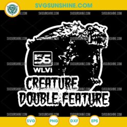 Creature Double Feature SVG PNG DXF EPS – Vintage Horror WLVI 56 Cricut Design