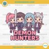 Cute Demon Hunters PNG – Kawaii Anime Exorcist Squad Clipart