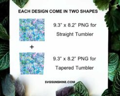 Disney Cinderella Floral Castle 20oz Skinny Tumbler Template PNG – Straight & Tapered Sizes