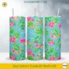 Disney Mickey Floral Castle 20oz Skinny Tumbler Template PNG