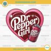 Dr Pepper Girl PNG – Retro Soda Can Heart Design for Sublimation