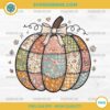Fall Patchwork Pumpkin PNG Rustic Pumpkin with Bow Design for Sublimation and Crafts