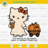 Hello Kitty Pumpkin Patch SVG Cute Ghost Halloween Coffee PNG DXF EPS