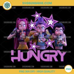 Huntrix Hungry Ramyeon PNG – KPop Demon Hunters Funny Anime Girl Group PNG Clipart