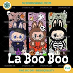 La Boo Boo Halloween PNG with Cute Spooky Labubu Characters in Costumes