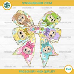 Labubu Bow PNG Cute Cartoon Design for Crafts and Sublimation